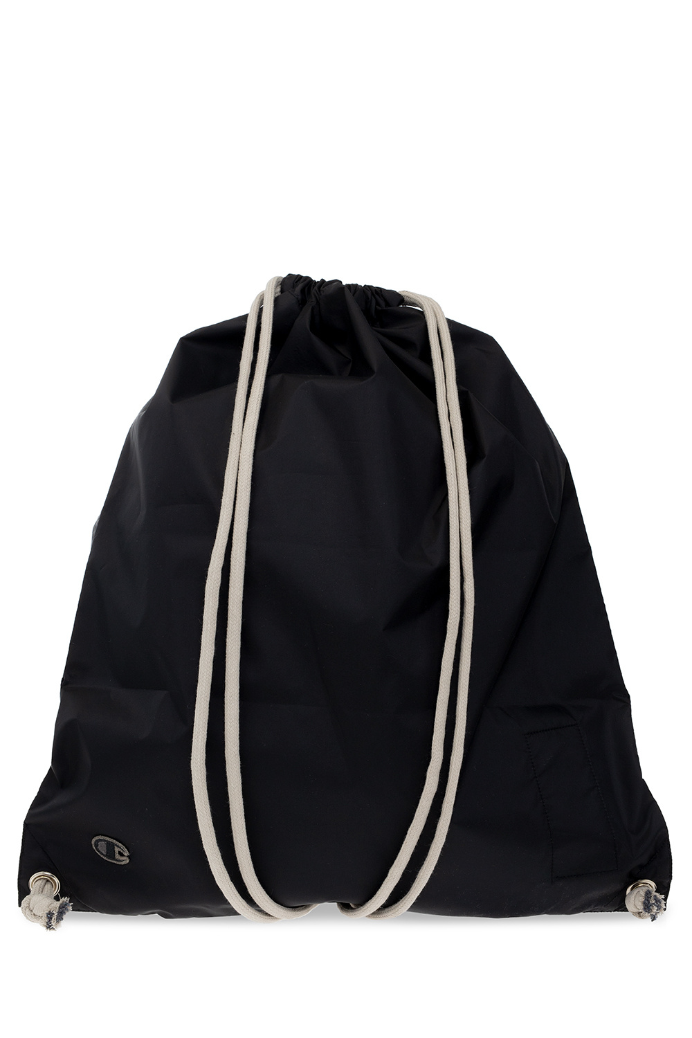 RICK OWENS Black Champion Edition Drawstring Backpack · VERGLE